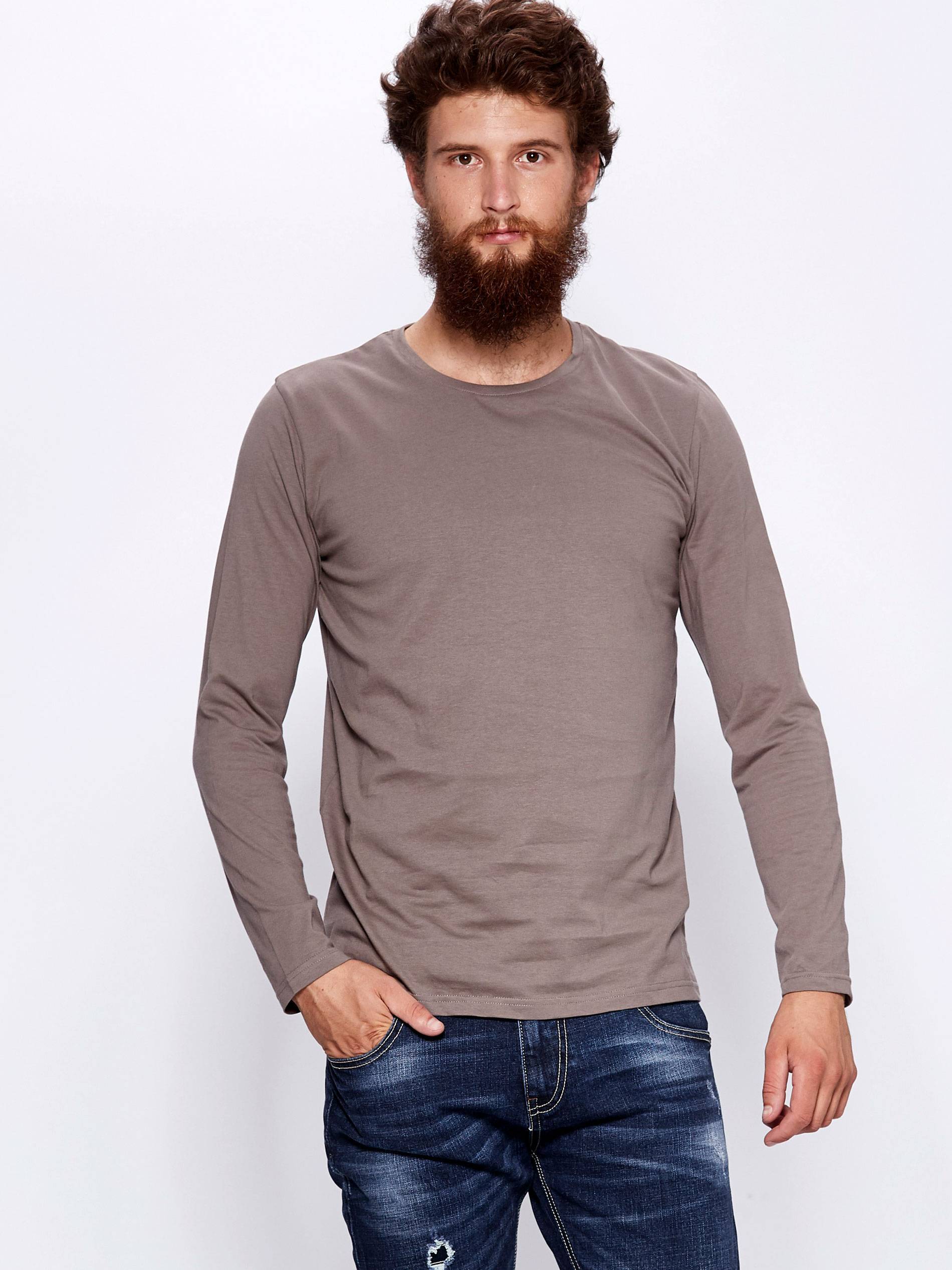 Men s Knitted Long Sleeve T Shirt