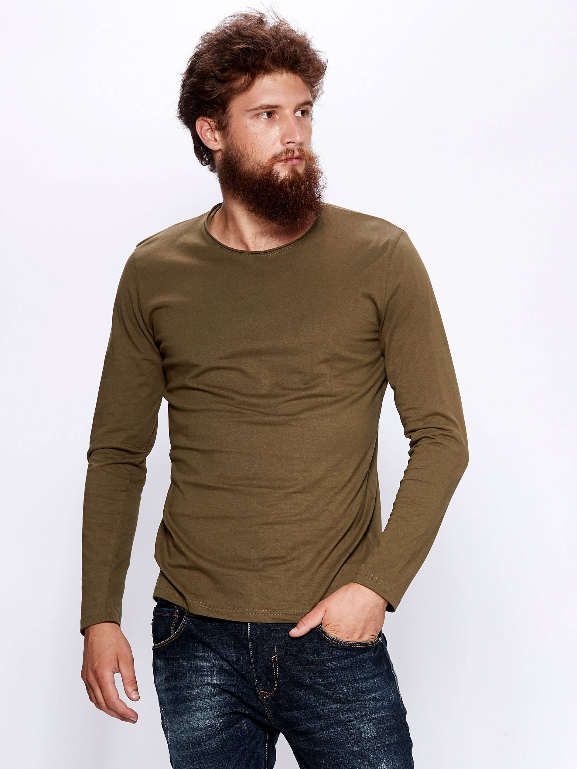 Men s Knitted Long Sleeve T Shirt