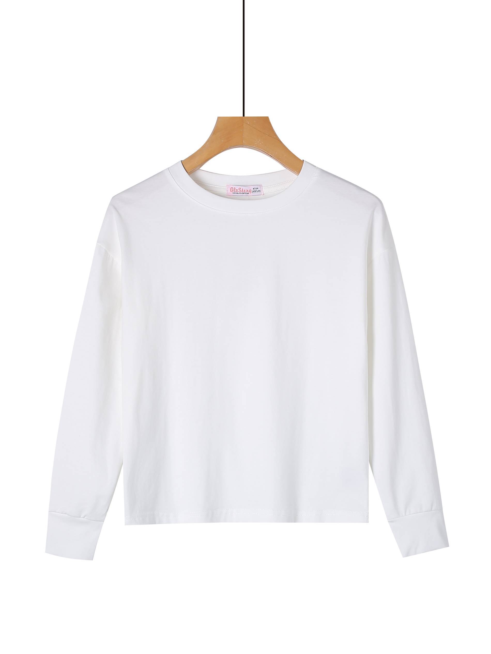 Juniors white long sleeve clearance shirt