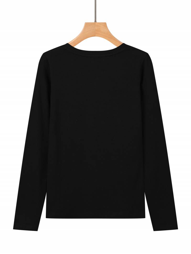 Women's knitted long-sleeved T-shirt